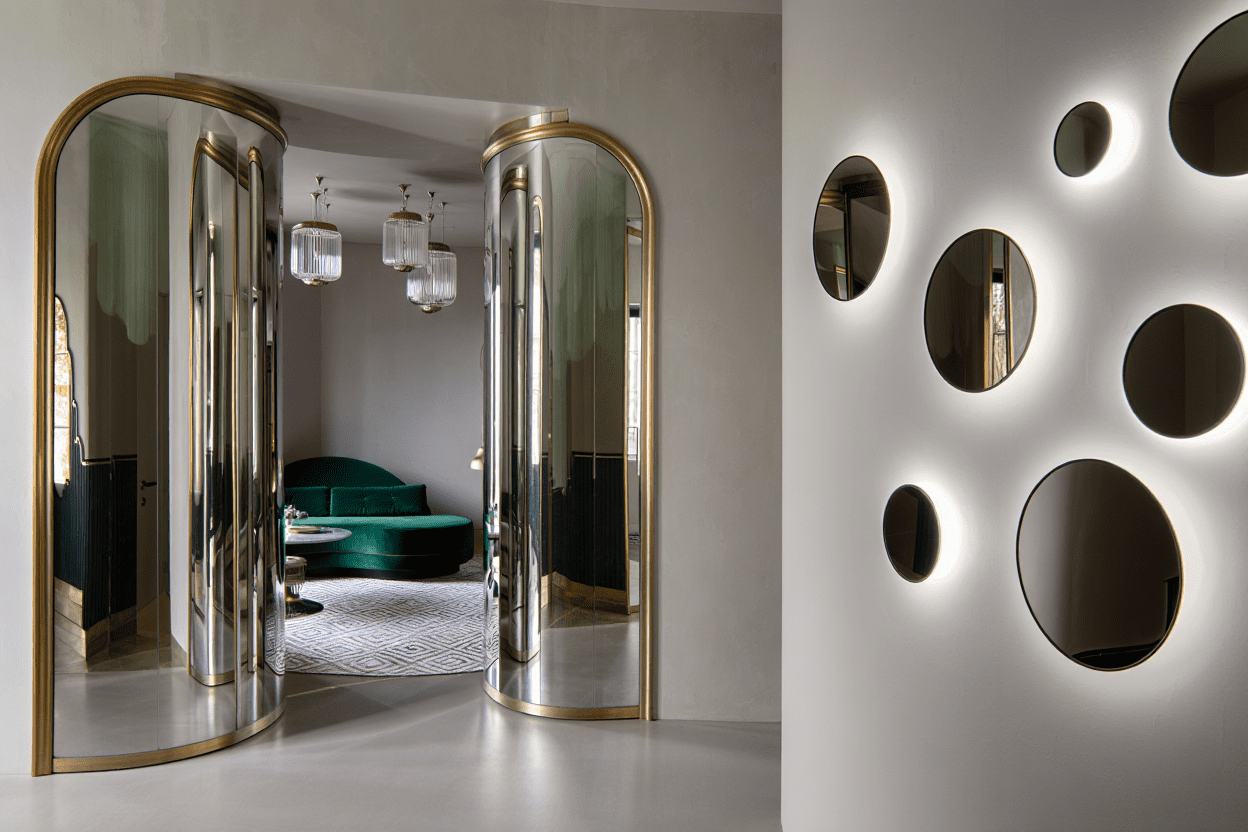 Espelhos Curvos: A Elegância que Amplia Seu Espaço