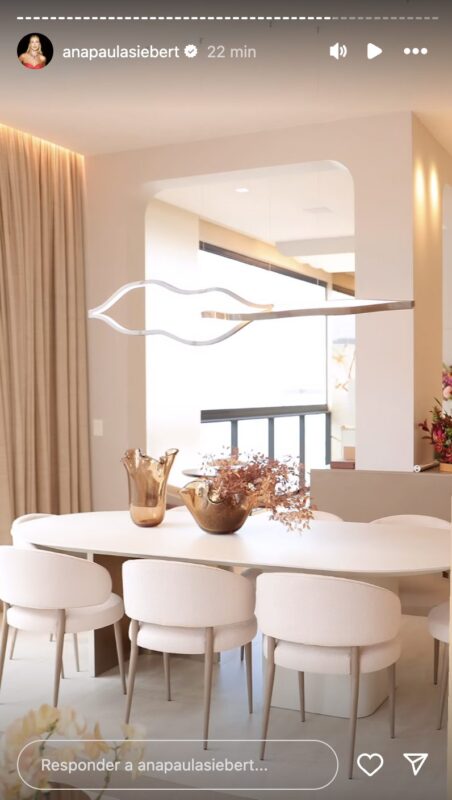 Família Justus: Ana Paula Siebert mostra detalhes luxuosos de novo lar