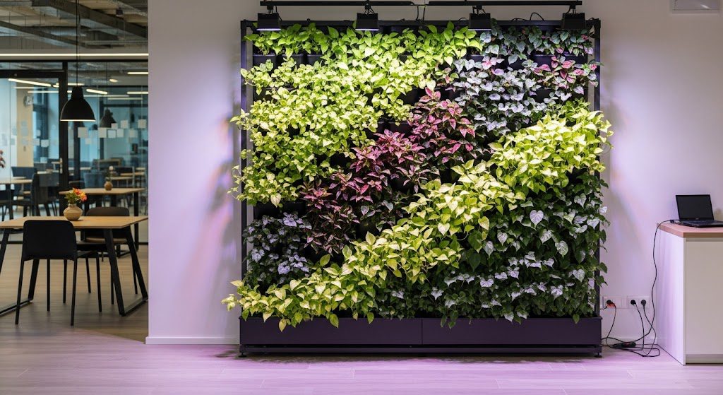 Jardim vertical. Imagem criada por IA