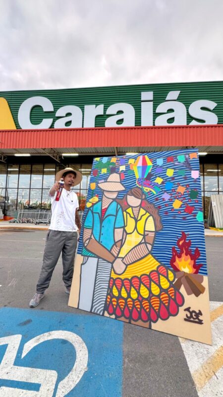 Arte urbana colore o São João: grafiteiros exaltam cultura nordestina em campanha da Carajás