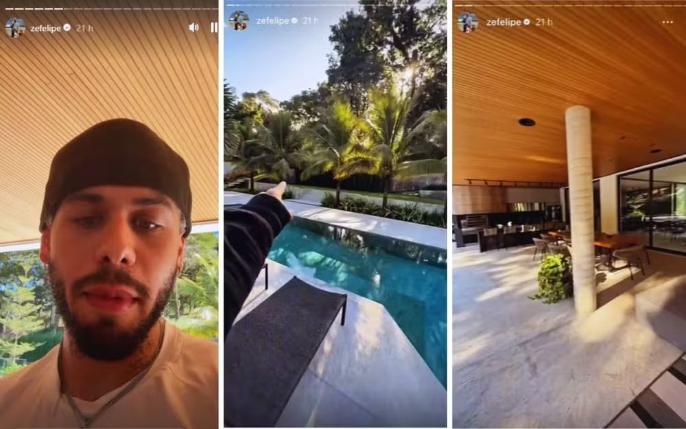 Nova mansão de luxo de Zé Felipe é avaliada em R$ 27 milhões; veja detalhes