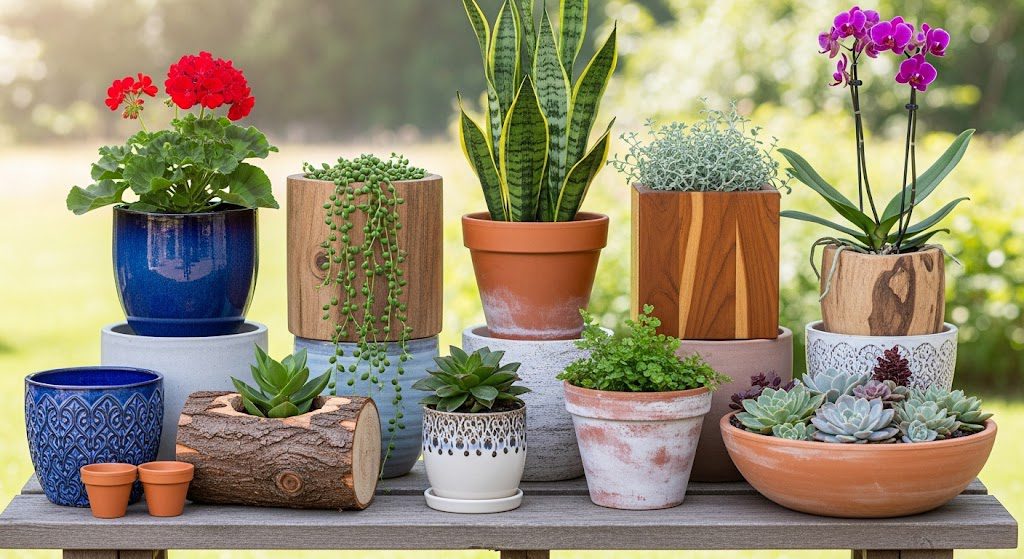 Como escolher vaso e cachepot ideal: guia completo para plantas e decoração Saiba como escolher o vaso ou cachepot ideal para suas plantas. Foto criada com IA