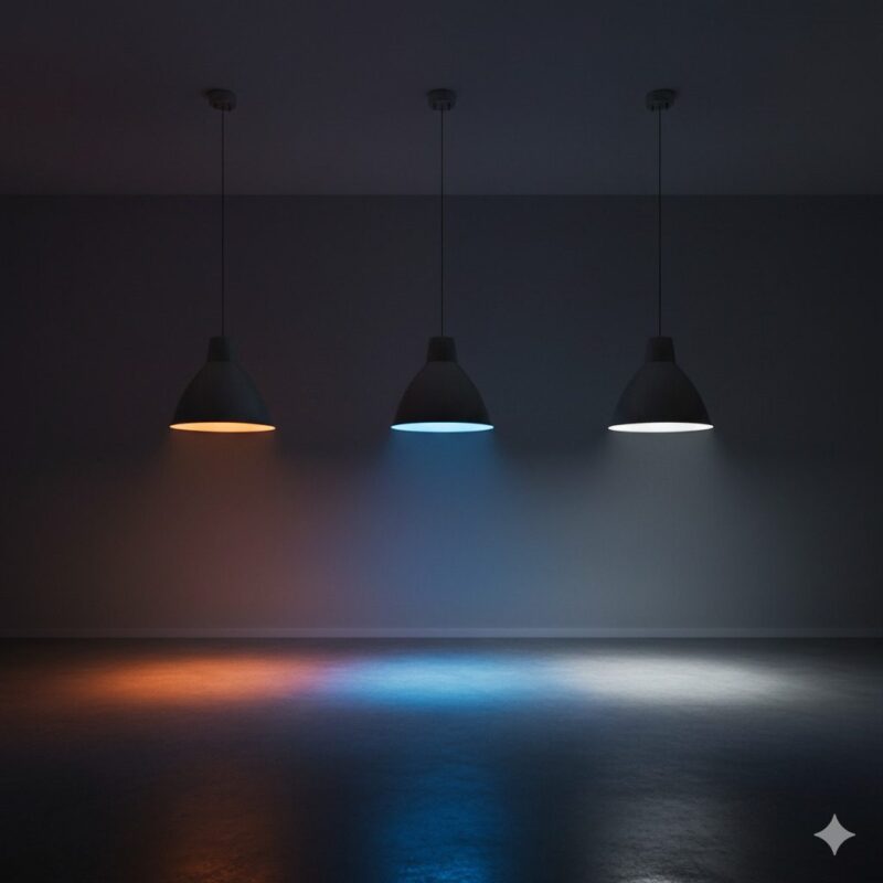 Guia de temperatura de cor: luz quente, fria e neutra para ambientes Guia de temperatura de cor: luz quente, fria e neutra para ambientes