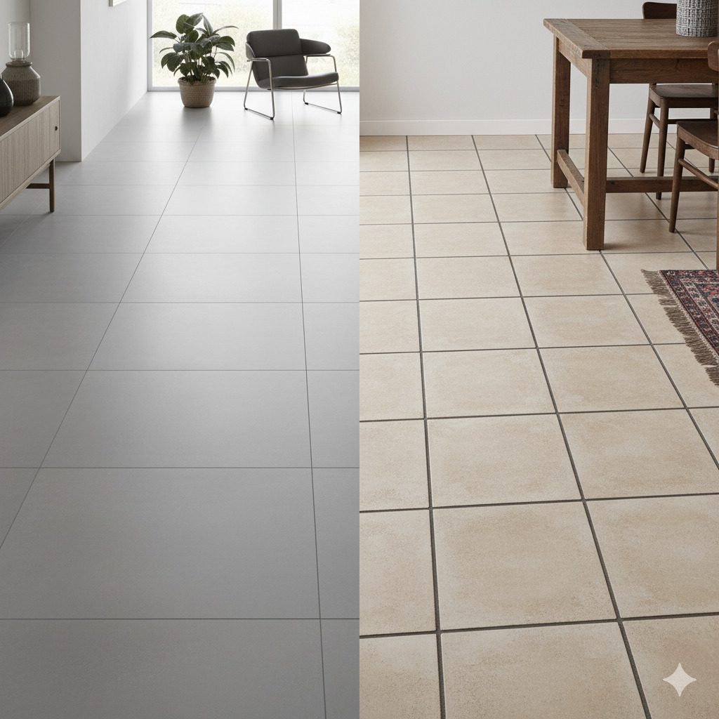 Porcelanato grande formato vs. cerâmica: Qual escolher para sua casa?