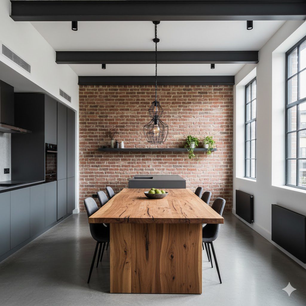 Urbano e Acolhedor: o casamento perfeito entre o Estilo Industrial e a Madeira Rústica