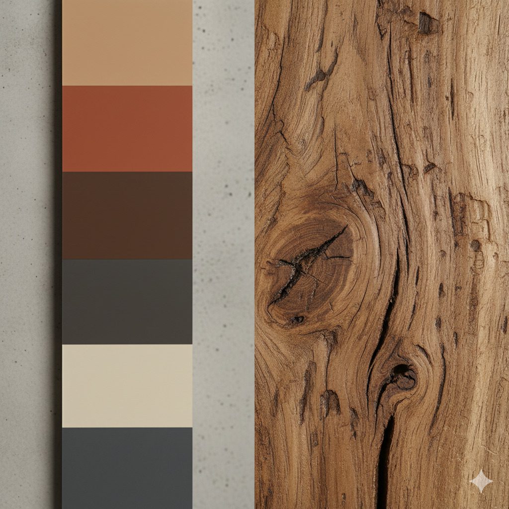Cores para Rústico Moderno: 5 paletas que unem madeira e sofisticação