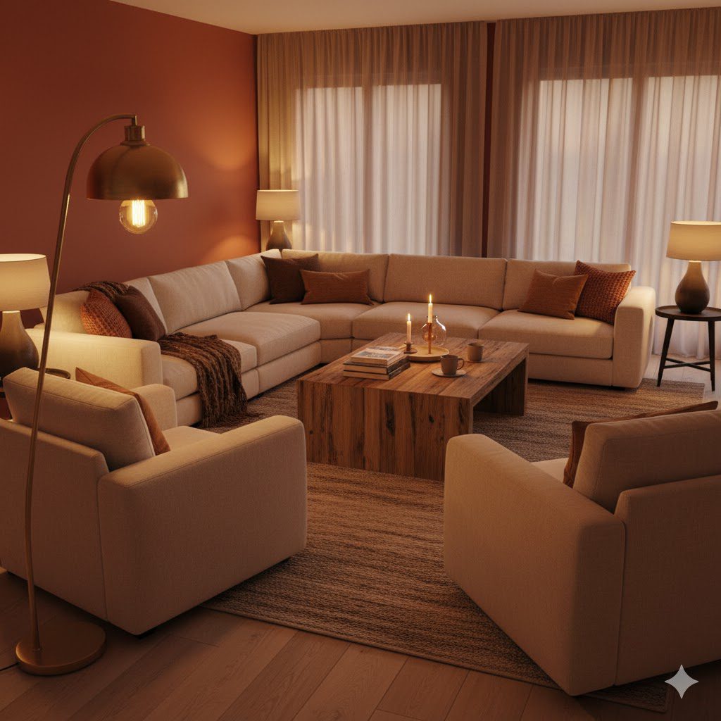 Interação social: o layout perfeito para uma sala acolhedora