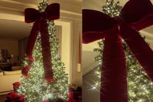 Árvore de Natal de Adriane Galisteu. Foto: reprodução/redes sociais