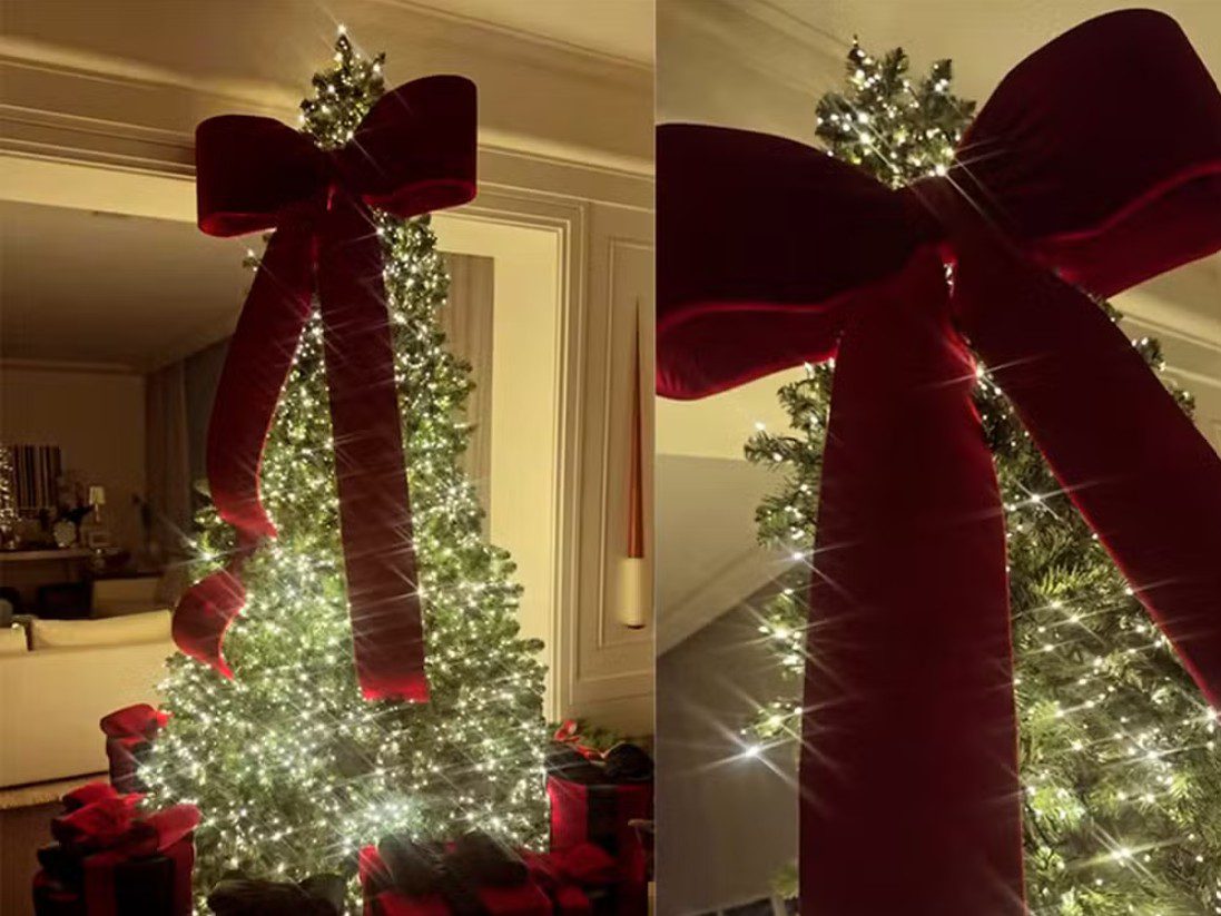 Árvore de Natal de Adriane Galisteu. Foto: reprodução/redes sociais