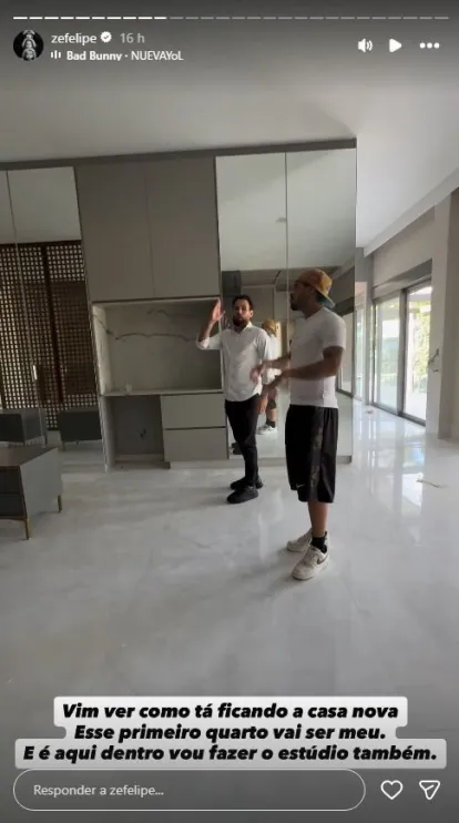 Zé Felipe mostra nova mansão com piscina na suíte e academia panorâmica