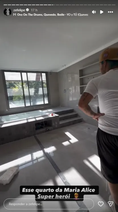 Zé Felipe mostra nova mansão com piscina na suíte e academia panorâmica