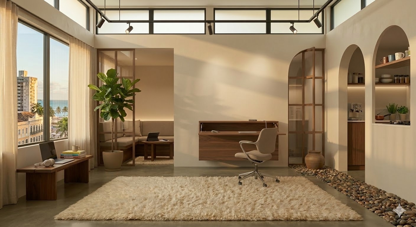 Como planejar espaços híbridos em apartamentos pequenos sem erros