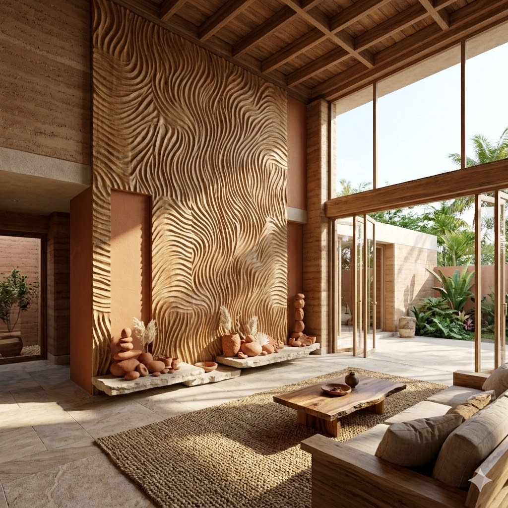 Além do Olhar: a sensorialidade tátil domina o Design de Interiores em 2026