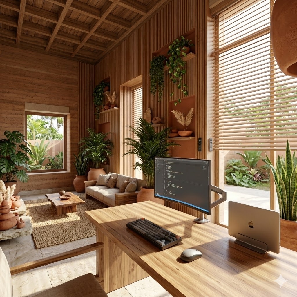 Barreiras Invisíveis: Como blindar seu Home Office sem perder a estética Japandi