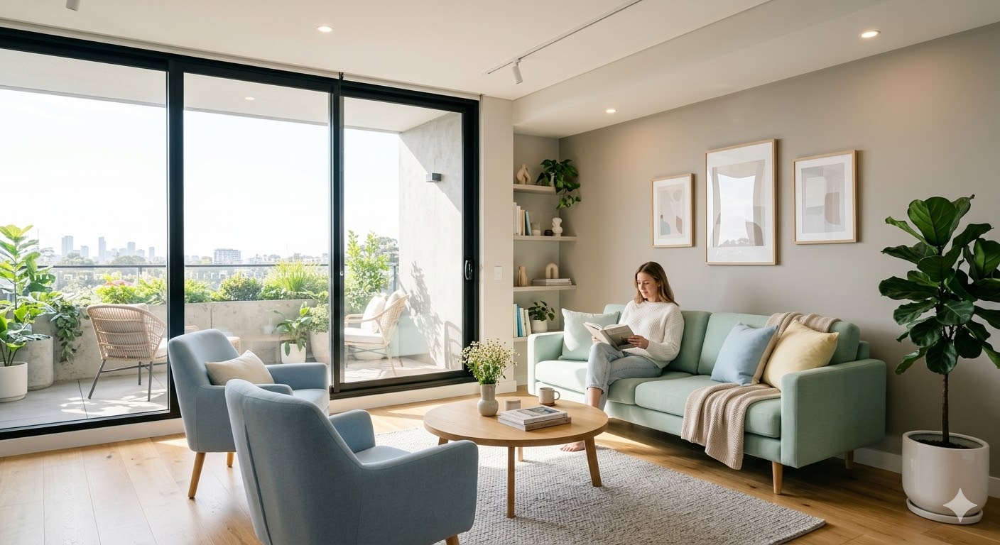 A Paleta de 2026: como o 'Greige' e os tons pastéis transformam e ampliam ambientes