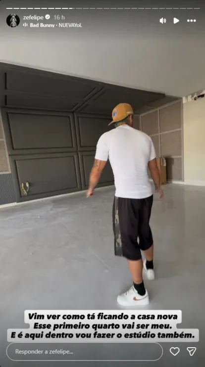 Zé Felipe mostra nova mansão com piscina na suíte e academia panorâmica