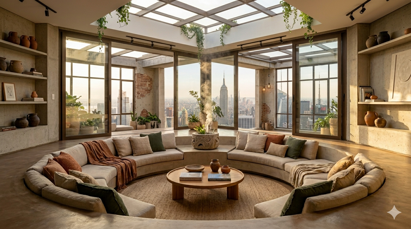 Átrio Sunken no Brasil: Como adaptar o luxo de NY ao clima tropical