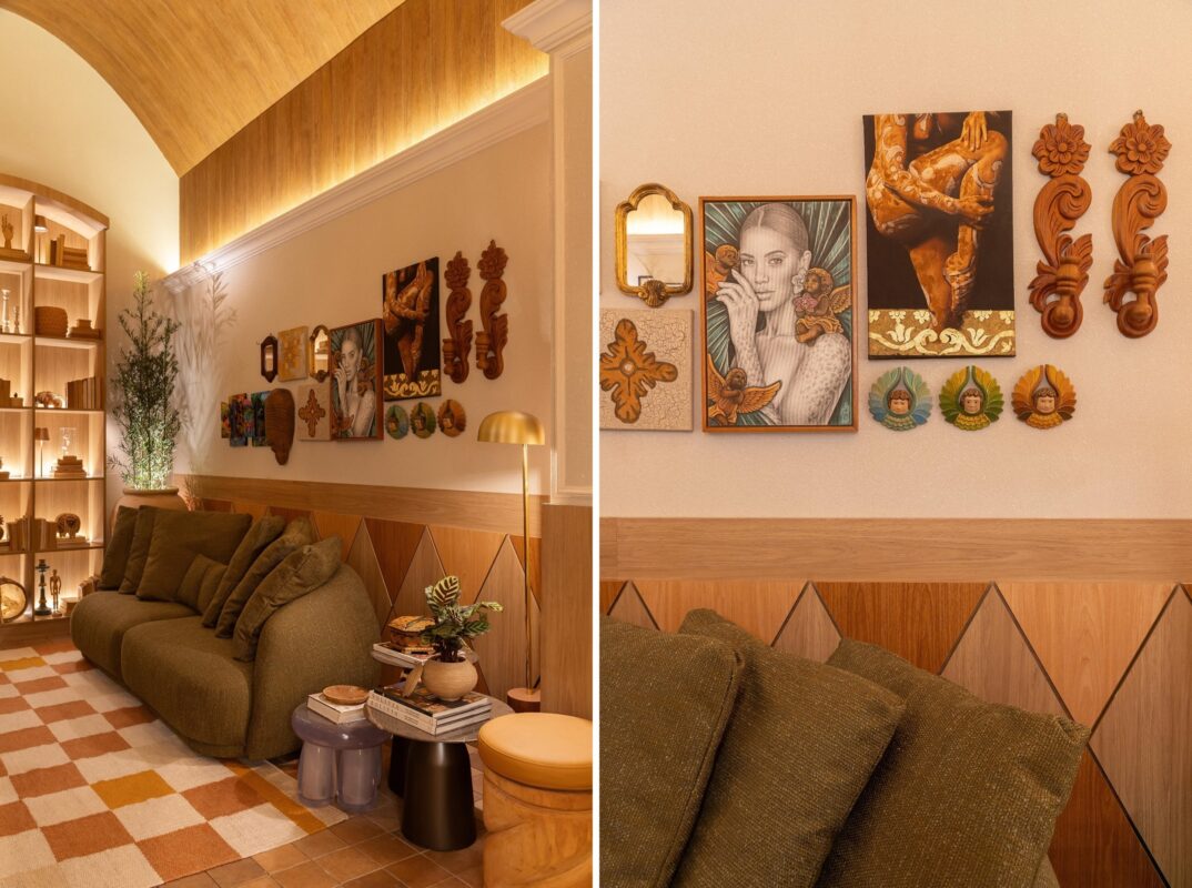 Inspirado pela riqueza cultural da Chiquitania, o arquiteto Eduardo Baldelomar transforma a arquitetura em instrumento de memória, identidade e valorização latino-americana Projeto de Eduardo Baldelomar para a CASACOR São Paulo Foto Carolina Mossin