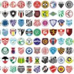Vários escudos de vários times brasileiros