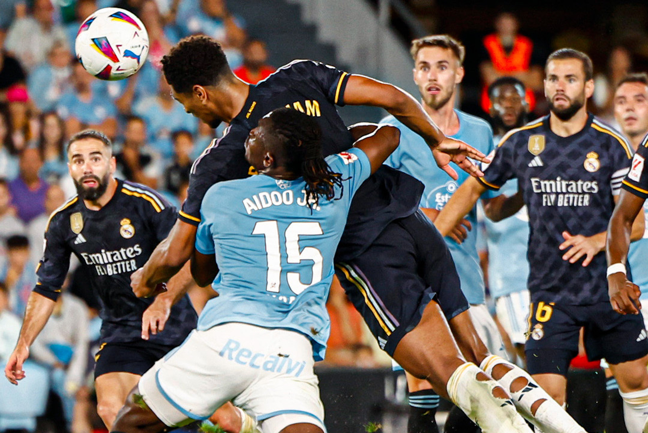 Bellingham marca de cabeça para o Real Madrid