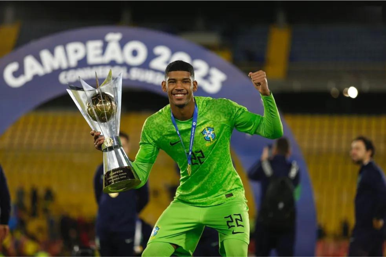 Kauã Santos, do Flamengo, teve participações na Seleção Brasileira Sub-20 (Foto: Kauã Santos/Arquivo)
