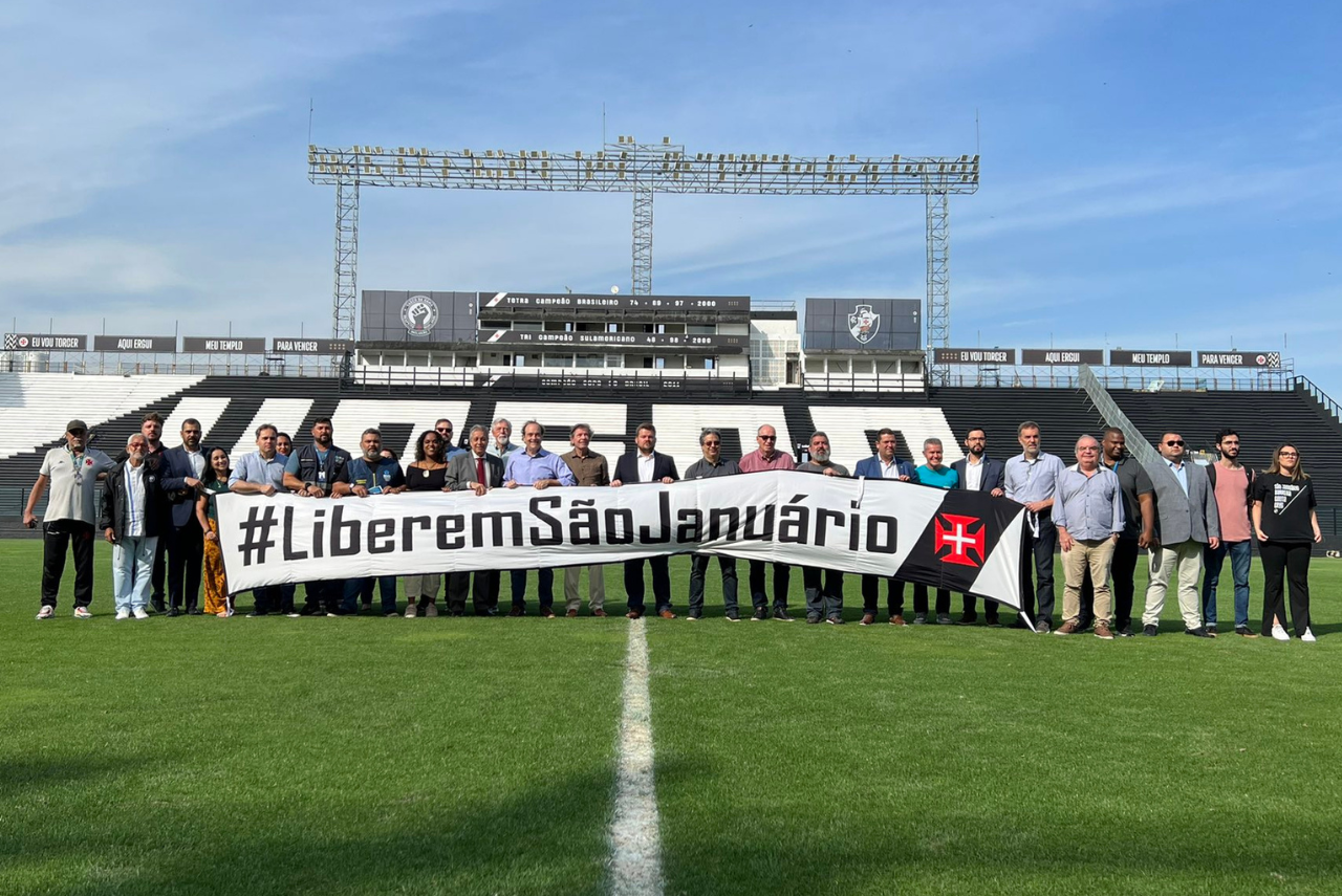 Vasco reuniu representantes em defesa da reabertura do São Januário (Foto: Vasco da Gama/Twitter)