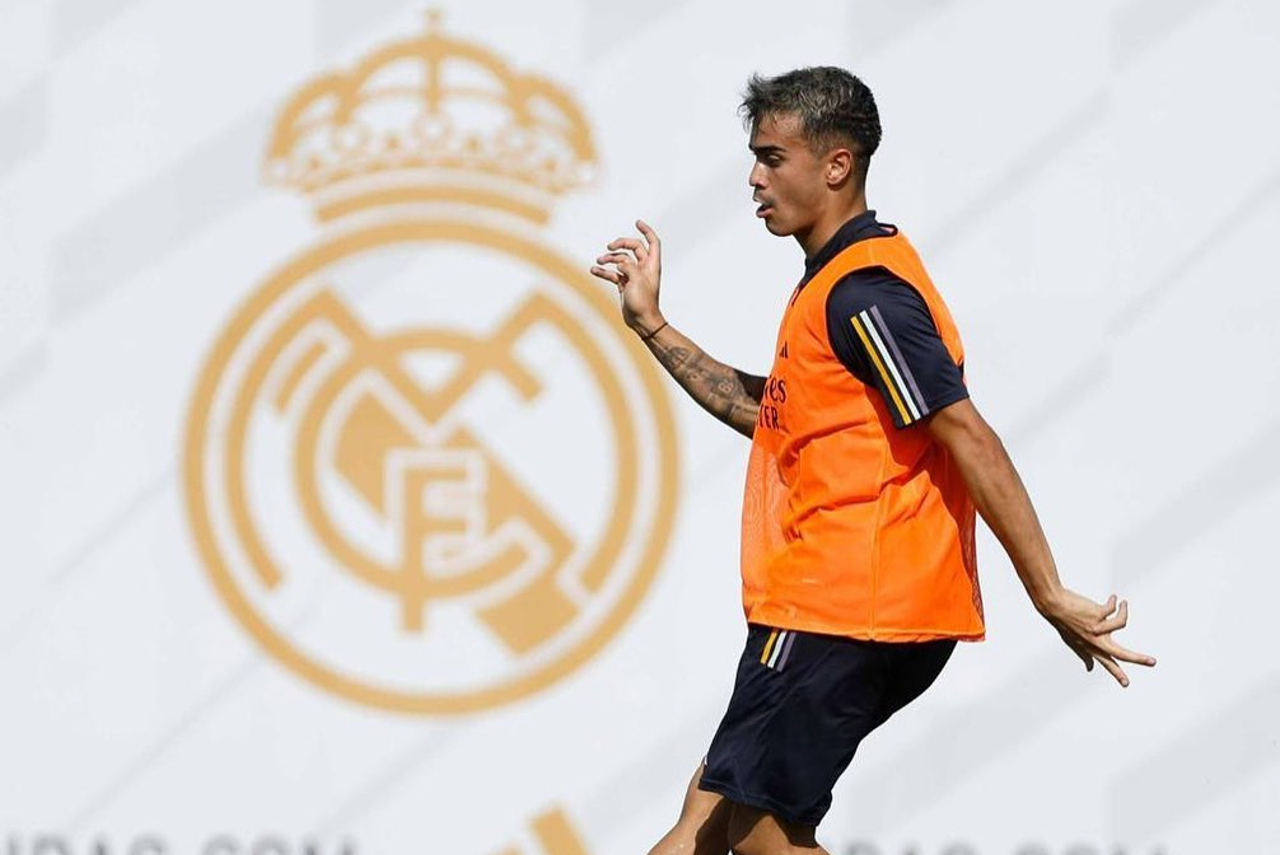 Reinier em treino pelo Real Madrid