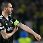 Zagueiro Bonucci como capitão da Juventus