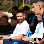 Messi em treino da seleção