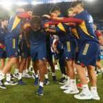 Espanha durante treino