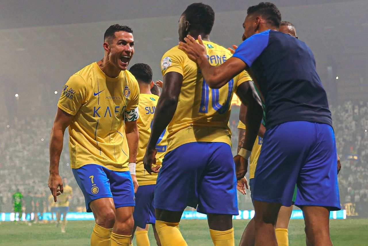 Cristiano Ronaldo marcou dois na vitória do Al-Nassr (Foto: Al-Nassr/Divulgação)