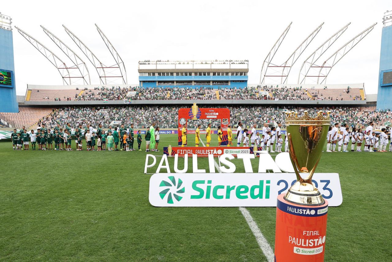 Palmeiras e Água Santa pela final do Paulistão 2023 na Arena Barueri (Foto: Cesar Greco/Palmeiras)