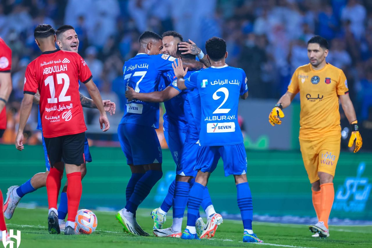 Neymar estreou na goleada do Al-Hilal sobre o Al-Riyadh (Foto: Al-Hilal FC/Divulgação)