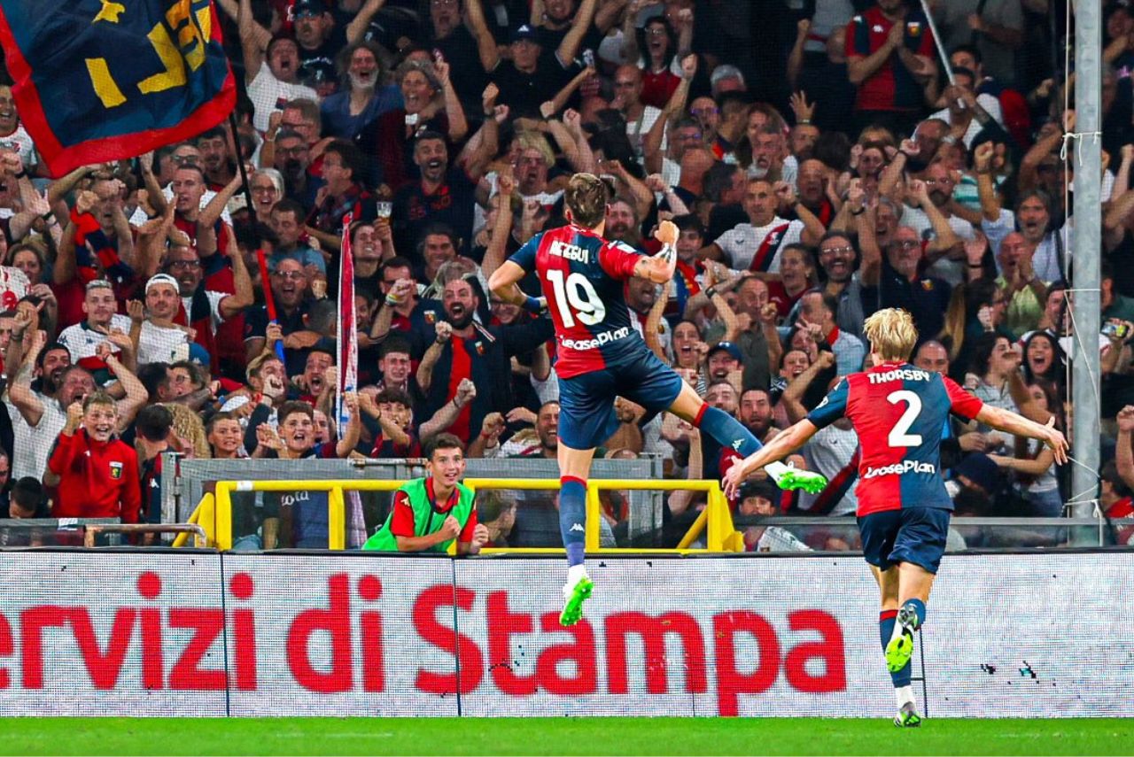 Mateo Retegui marcou o segundo na goleada do Genoa sobre a Roma (Foto: Genoa CFC/Divulgação)