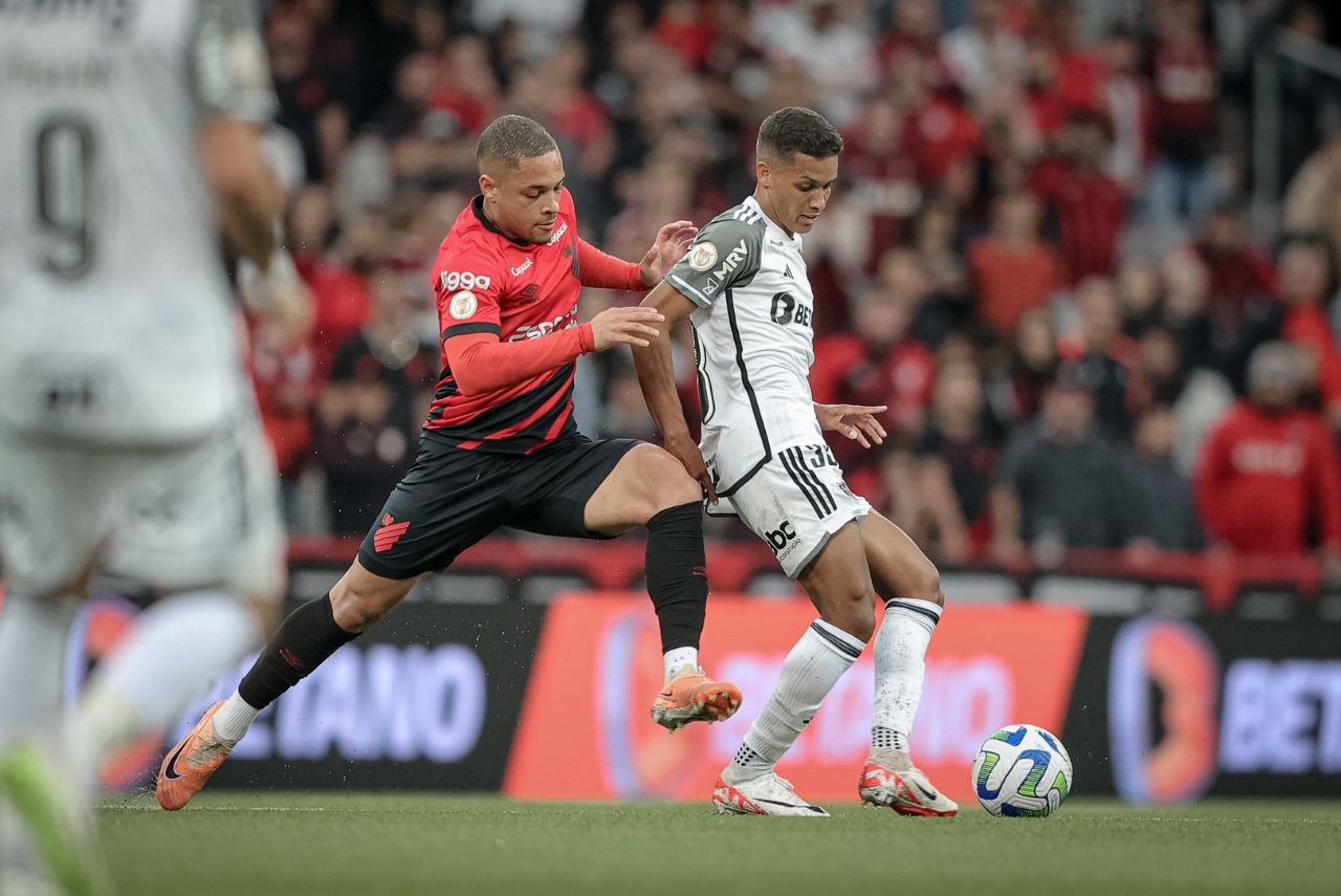 Vitor Roque fez o gol do Athletico-PR no empate contra o Atlético-MG (Foto: Pedro Souza/Atlético-MG)