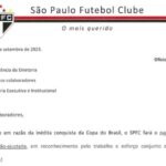 Carta divulgada pelo presidente do São Paulo