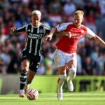 Antony em partida pelo Manchester United