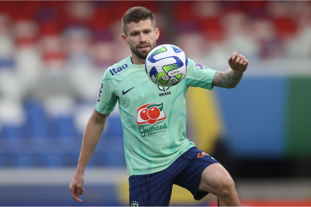 Caio Henrique em treino da Seleção Brasileira