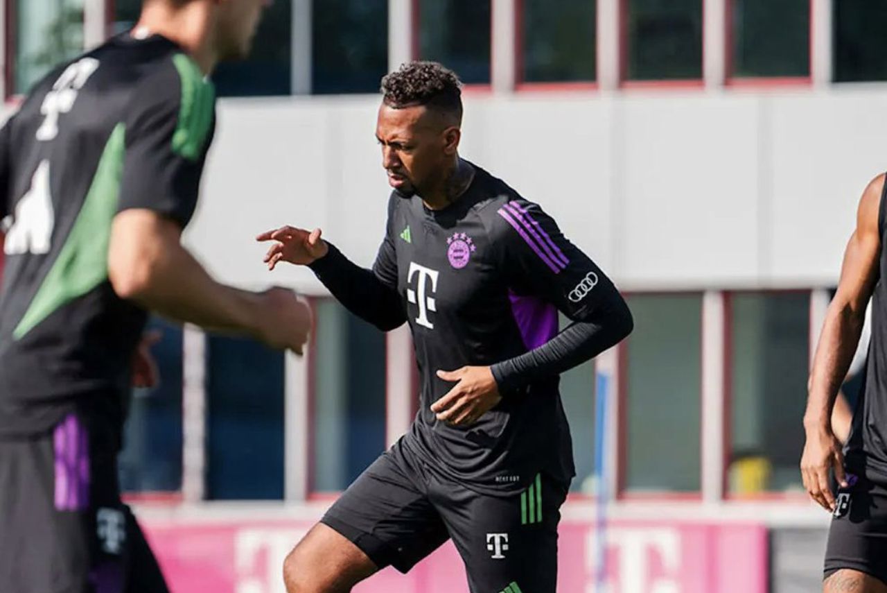 Boateng treinando no Bayern de Munique