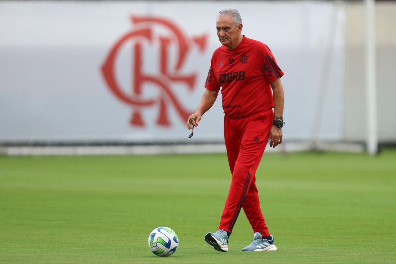 Tite em treino do Flamengo