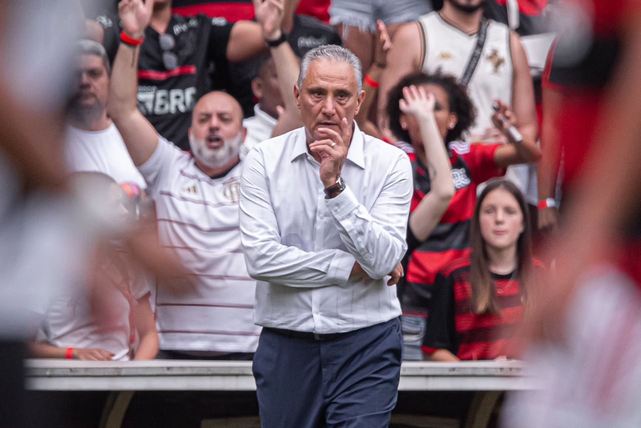Tite sofreu primeira derrota pelo Flamengo Foto: Paula Reis / CBF