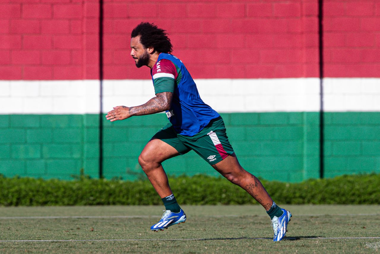 Marcelo em treino do Fluminense