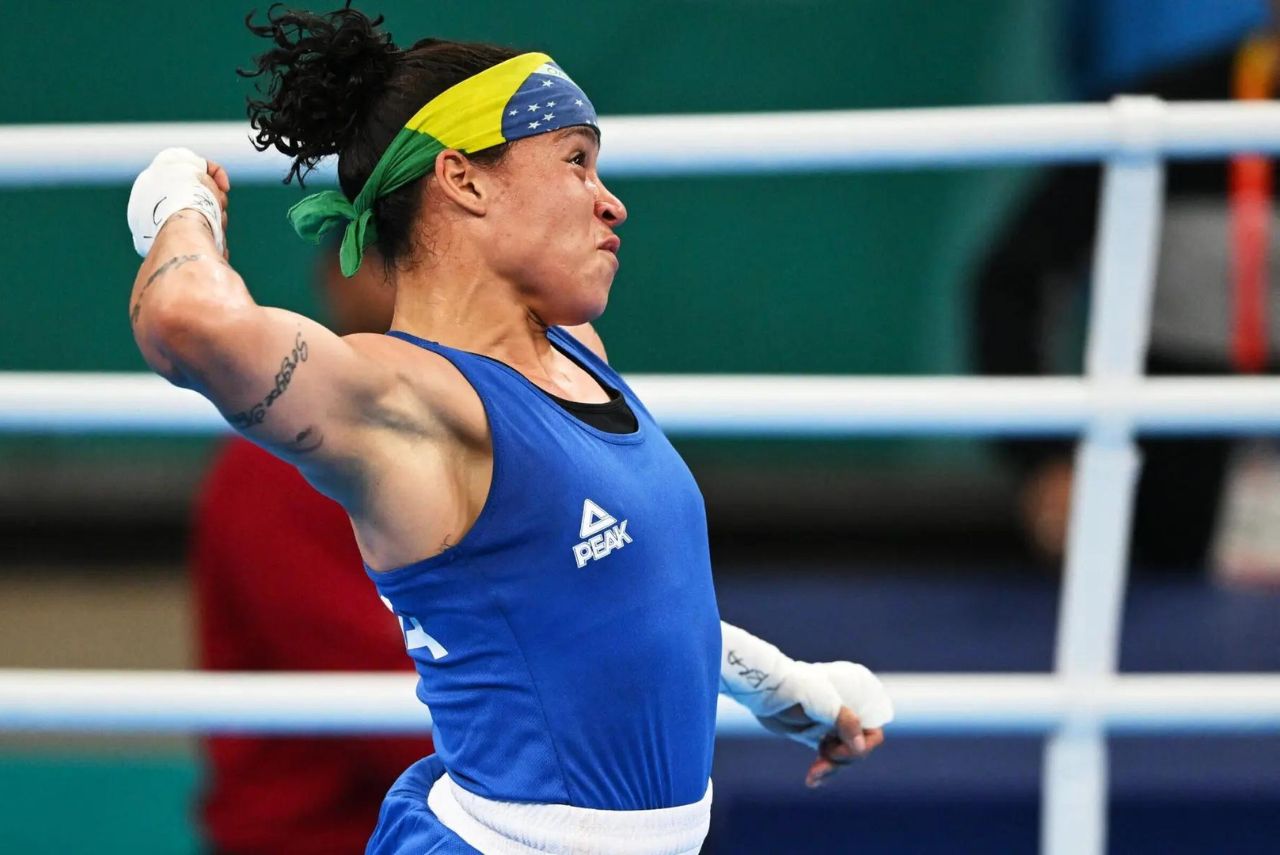 Beatriz Ferreira conquistou o ouro no Pan 2023 (Foto: Raul Arboleda/AFP)