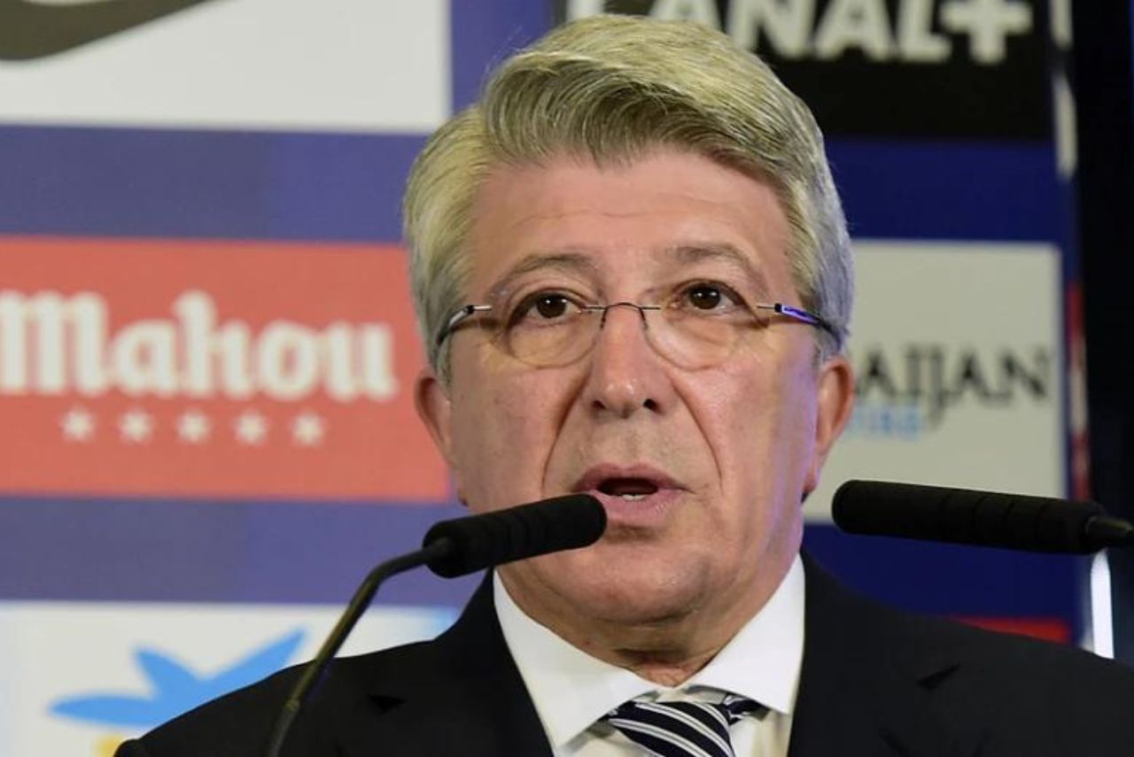 Enrique Cerezo, presidente do Atlético de Madrid (Foto: Javier Soriano/AFP)