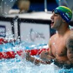 Guilherme Santos conquistou o ouro nos 100m livre (Foto: Satiro Sodré/CBDA)
