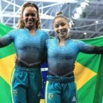 Rebeca Andrade e Flávia Saraiva conquistaram ouro e prata no Pan 2023 (Foto: Ricardo Bufolin/CBG)