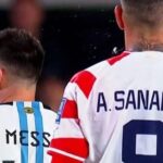 Lance em que Sanabria teria cuspido em Messi (Foto: TV Pública/Reprodução)