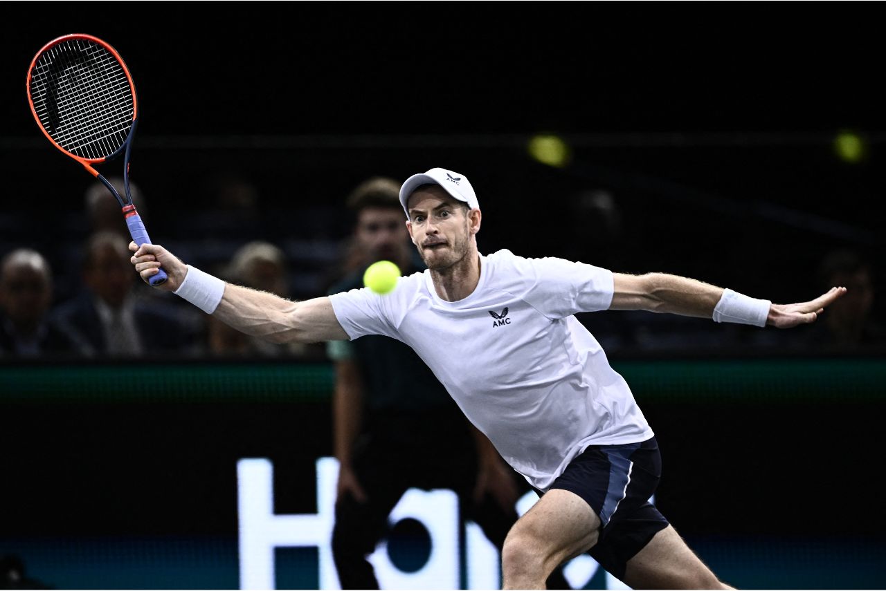 Andy Murray em ação no Masters 1000 de Paris