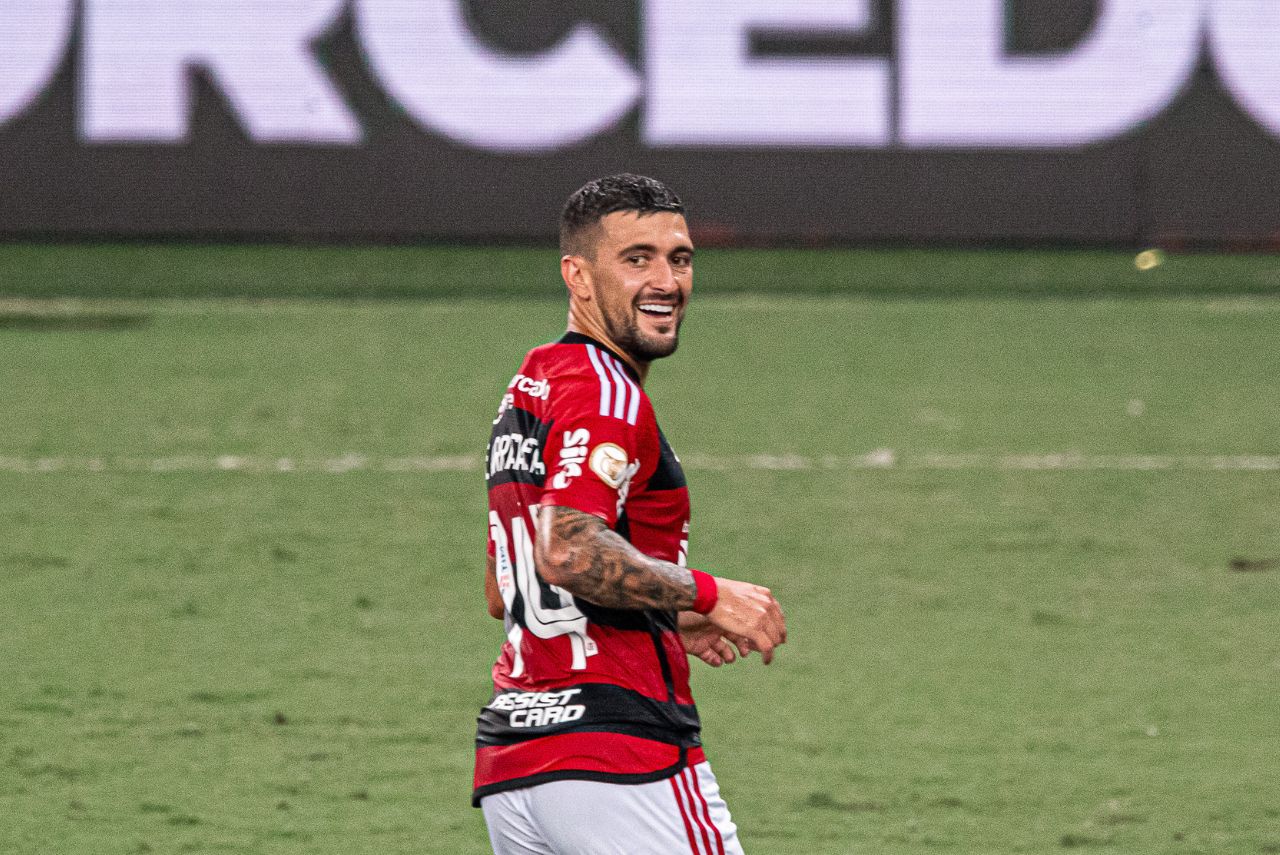 Uruguaio marcou no último jogo do Flamengo