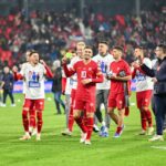 Jogadores da Sérvia comemoram classificação